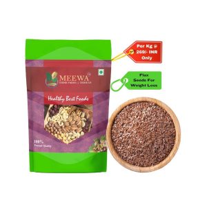 MEEWA Premium Flax Seeds Alsi Beej For Weight Loss, 1 Kg