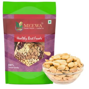 Meewa Plain Peanuts Roasted Without Salt Oil Free Crunchy (400 Grams)| Without Shell