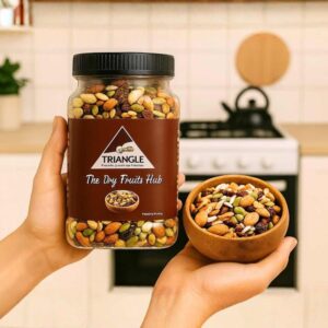 TRIANGLE Mixed Nuts & Berries 800g Jar | Premium Trail Mix with 16+ Nuts & Seeds | Almonds, Walnuts, Cashews, Pumpkin, Sunflower, Dried Berries & More